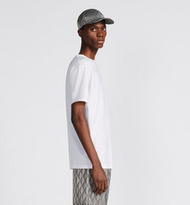 CD Diamond Relaxed-Fit T-Shirt • White Cotton Jersey