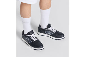 B27 Low-Top Sneaker • Navy Blue Smooth Calfskin and CD Diamond Canvas