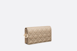 Lady Dior Pouch • Sand-Colored Cannage Lambskin