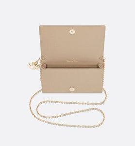 Lady Dior Pouch • Sand-Colored Cannage Lambskin