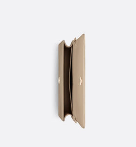 Lady Dior Pouch • Sand-Colored Cannage Lambskin