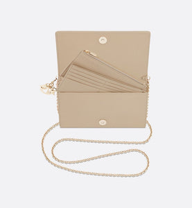 Lady Dior Pouch • Sand-Colored Cannage Lambskin