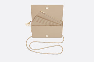 Lady Dior Pouch • Sand-Colored Cannage Lambskin