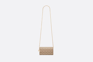 Lady Dior Pouch • Sand-Colored Cannage Lambskin