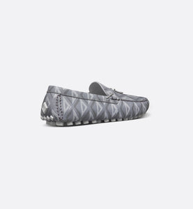 Loafer • Dior Gray Grained Leather with CD Diamond Motif