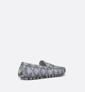 Loafer • Dior Gray Grained Leather with CD Diamond Motif