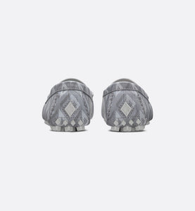 Loafer • Dior Gray Grained Leather with CD Diamond Motif