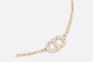 Petit CD Necklace • Gold-Finish Metal and Silver-Tone Crystals