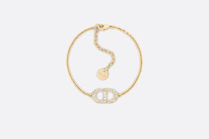Petit CD Bracelet • Gold-Finish Metal and Silver-Tone Crystals