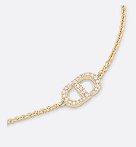 Petit CD Bracelet • Gold-Finish Metal and Silver-Tone Crystals