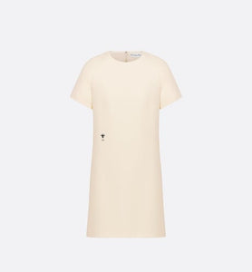 Straight Dress • White Wool and Silk