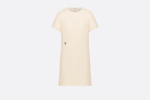Straight Dress • White Wool and Silk