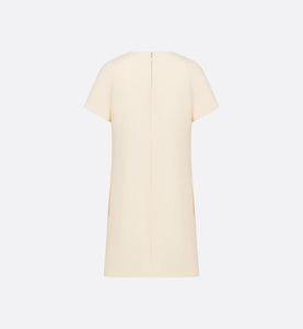 Straight Dress • White Wool and Silk