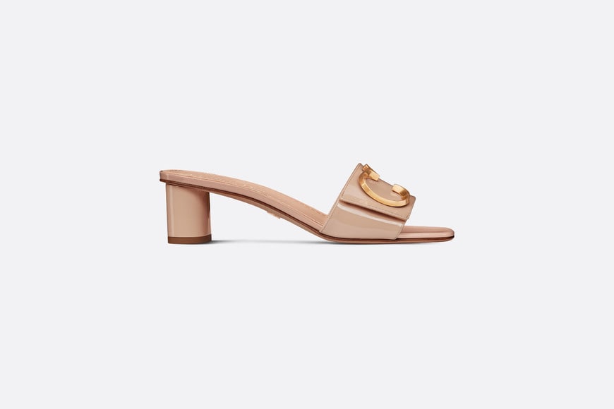 C'est Dior Heeled Slide • Nude Patent Calfskin – Curated Sense