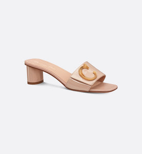 C'est Dior Heeled Slide • Nude Patent Calfskin