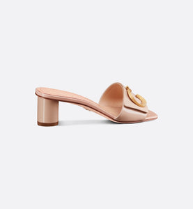 C'est Dior Heeled Slide • Nude Patent Calfskin
