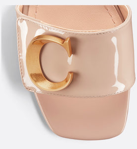 C'est Dior Heeled Slide • Nude Patent Calfskin – Curated Sense