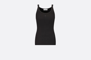 Tank Top • Black Ribbed Cotton Jersey