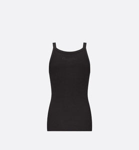 Tank Top • Black Ribbed Cotton Jersey