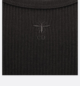 Tank Top • Black Ribbed Cotton Jersey