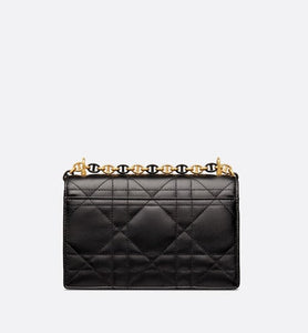 Mini Miss Caro Bag • Black Macrocannage Lambskin