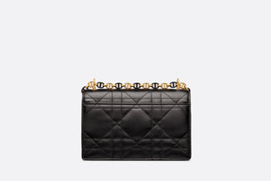 Mini Miss Caro Bag • Black Macrocannage Lambskin
