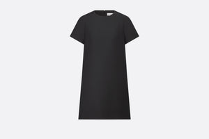 Straight Dress • Black Wool and Silk