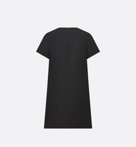 Straight Dress • Black Wool and Silk