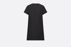 Straight Dress • Black Wool and Silk
