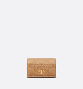 Dior Caro XS Wallet • Medium Tan Supple Cannage Calfskin