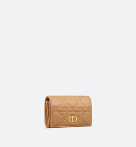 Dior Caro XS Wallet • Medium Tan Supple Cannage Calfskin