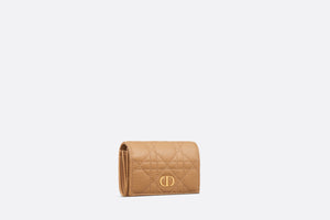 Dior Caro XS Wallet • Medium Tan Supple Cannage Calfskin