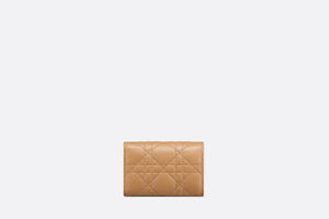 Dior Caro XS Wallet • Medium Tan Supple Cannage Calfskin