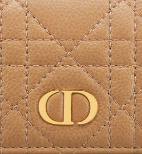 Dior Caro XS Wallet • Medium Tan Supple Cannage Calfskin