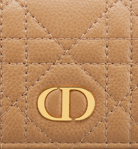 Dior Caro XS Wallet • Medium Tan Supple Cannage Calfskin