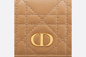 Dior Caro XS Wallet • Medium Tan Supple Cannage Calfskin