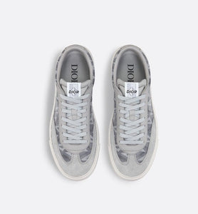 B101 Sneaker • Dior Gray CD Diamond Canvas, Smooth Calfskin and Nubuck