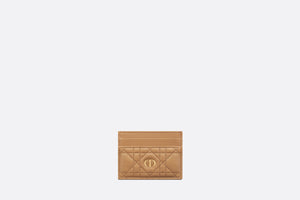 Dior Caro Five-Slot Card Holder • Medium Tan Supple Cannage Calfskin