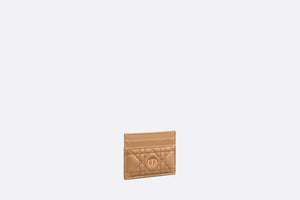 Dior Caro Five-Slot Card Holder • Medium Tan Supple Cannage Calfskin