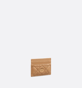 Dior Caro Five-Slot Card Holder • Medium Tan Supple Cannage Calfskin