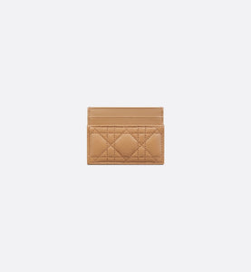 Dior Caro Five-Slot Card Holder • Medium Tan Supple Cannage Calfskin
