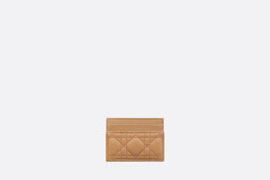 Dior Caro Five-Slot Card Holder • Medium Tan Supple Cannage Calfskin