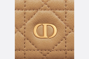 Dior Caro Five-Slot Card Holder • Medium Tan Supple Cannage Calfskin