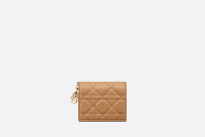 Mini Lady Dior Wallet • Medium Tan Cannage Lambskin