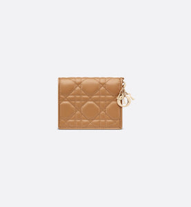 Mini Lady Dior Wallet • Medium Tan Cannage Lambskin