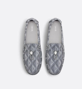 Loafer • Dior Gray Grained Leather with CD Diamond Motif