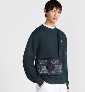 Dior Hit The Road Bag with Strap • Navy Blue CD Diamond Canvas