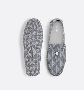Loafer • Dior Gray Grained Leather with CD Diamond Motif