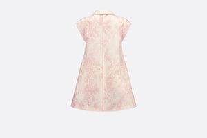 Kid's Straight-Cut Dress • Pink Cotton Gabardine with Faded Ivory Lily of the Valley Print