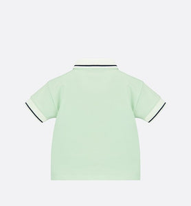 Baby Polo Shirt • Mint Green Cotton Fleece